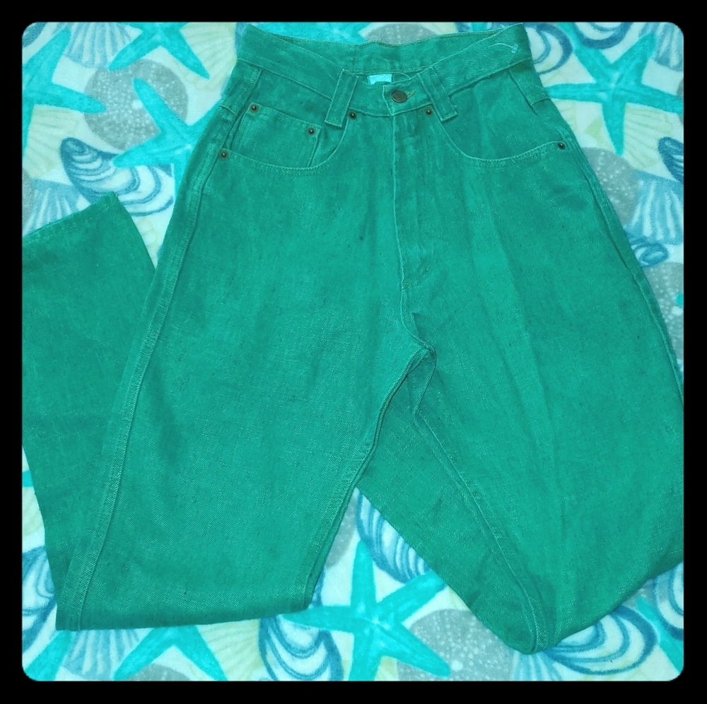 Vintage Ecolution 100% Hemp Green Jeans New